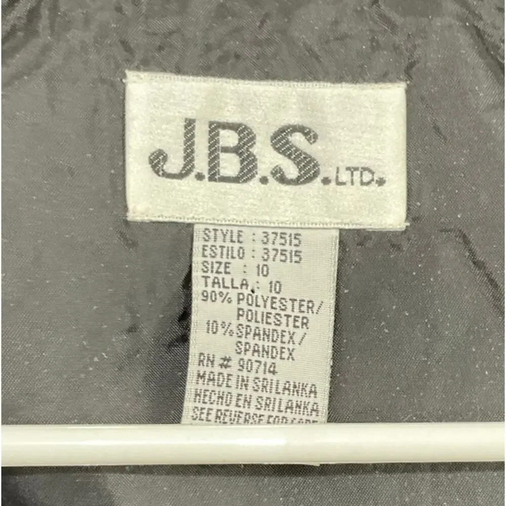 VTG 90s Womens Black Velvet Jacket Silver Clasps Stretch High Neck Sz 10 Vampire - Picture 7 of 7